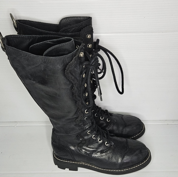 John Fluevog Bertman Tall Derby Boots Discontinued | 7th Heaven Collection 7.5 - Picture 5 of 16
